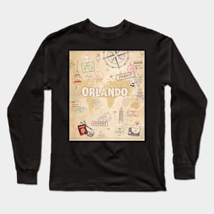 Walking around the world and discovering Orlando Long Sleeve T-Shirt